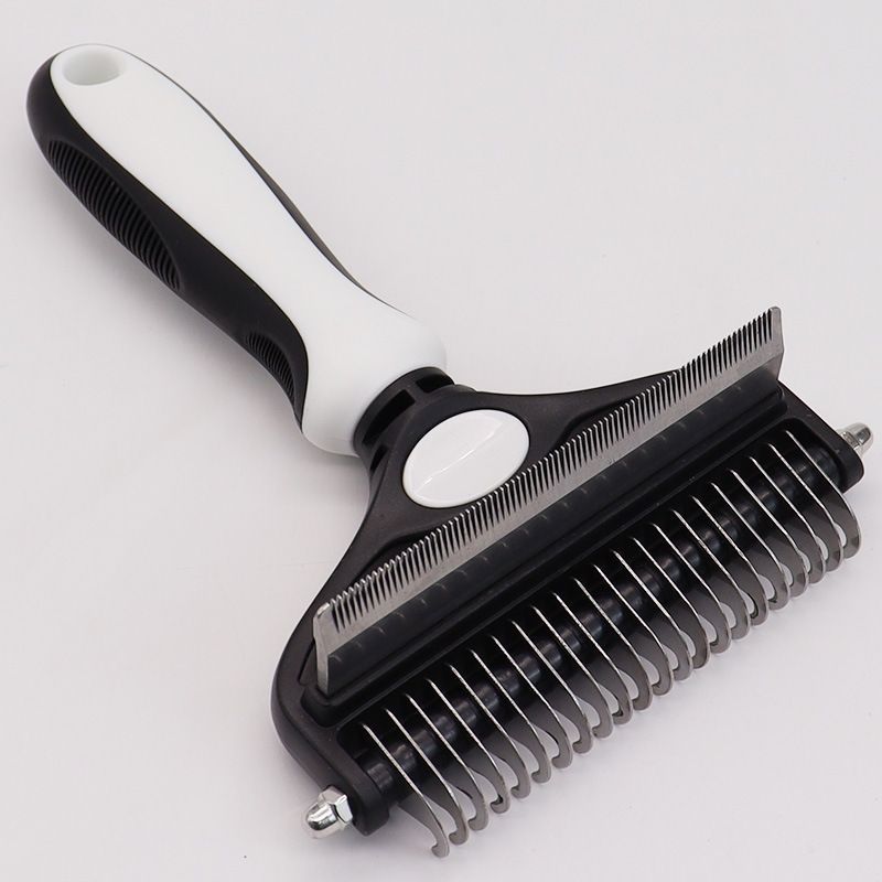 Pet Hair Remover Brush Double-Sided Pet Brush Pet Grooming Tool Dog Brush Cat - Pink - Size Small size -fine teeth 67