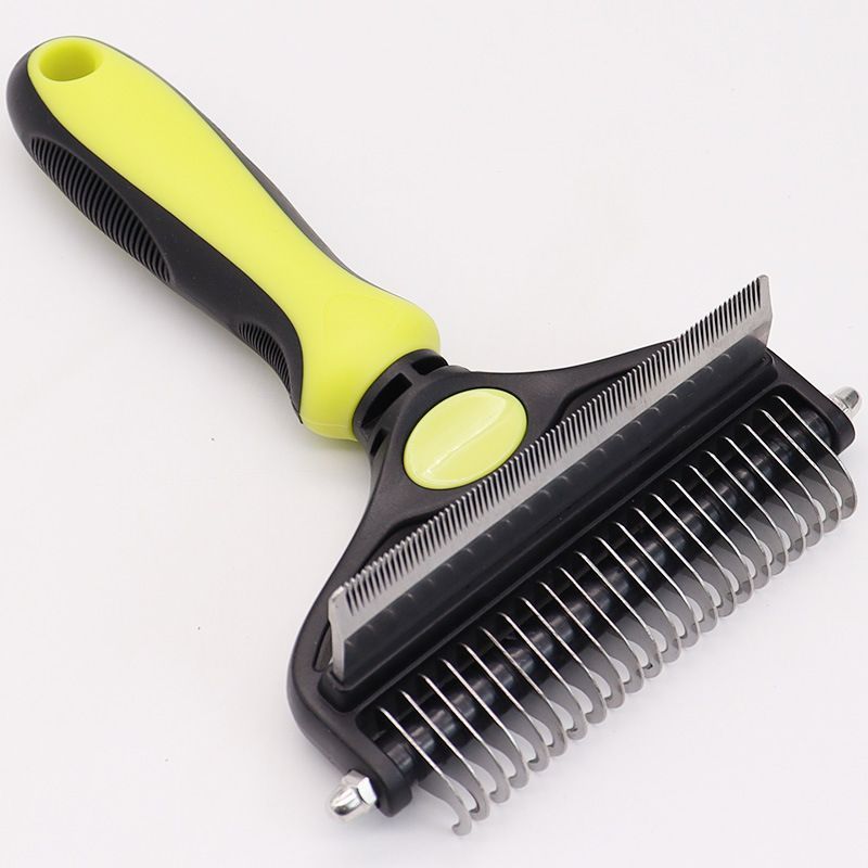 Pet Hair Remover Brush Double-Sided Pet Brush Pet Grooming Tool Dog Brush Cat - Pink - Size Small size -fine teeth 67