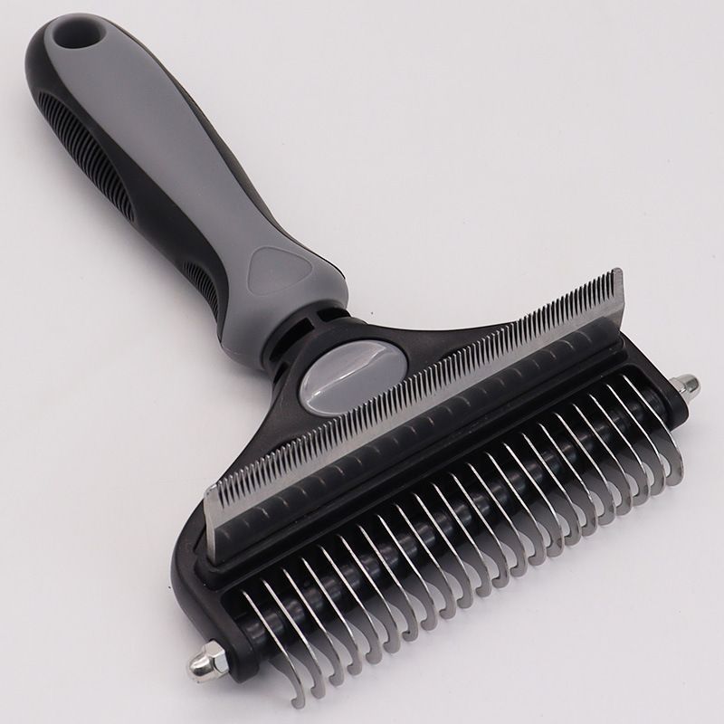 Pet Hair Remover Brush Double-Sided Pet Brush Pet Grooming Tool Dog Brush Cat - Pink - Size Small size -fine teeth 67