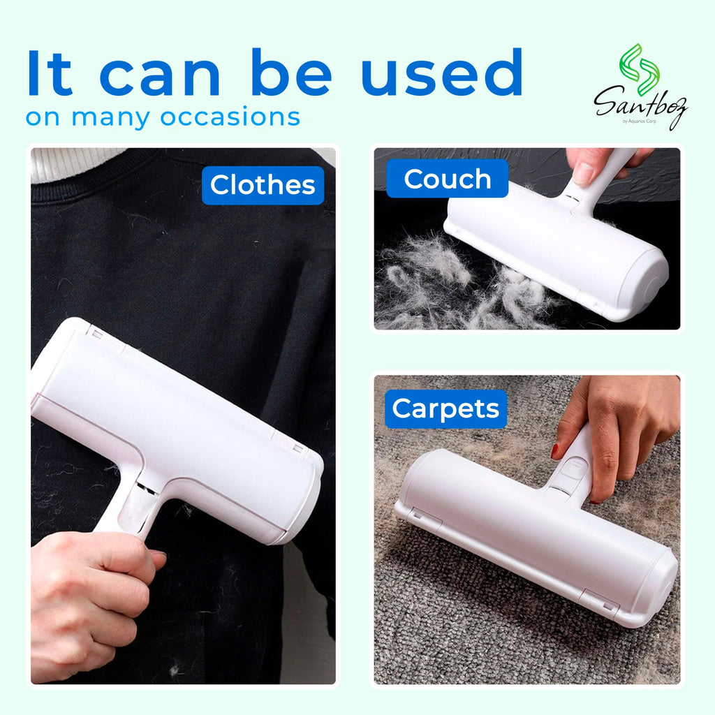 Dog/Cat Hair Remover Roller, Reusable Pet Hair Removal Brush for Dog Cat Animal, Easy to Self Clean, with Pet Hair Remover Blue