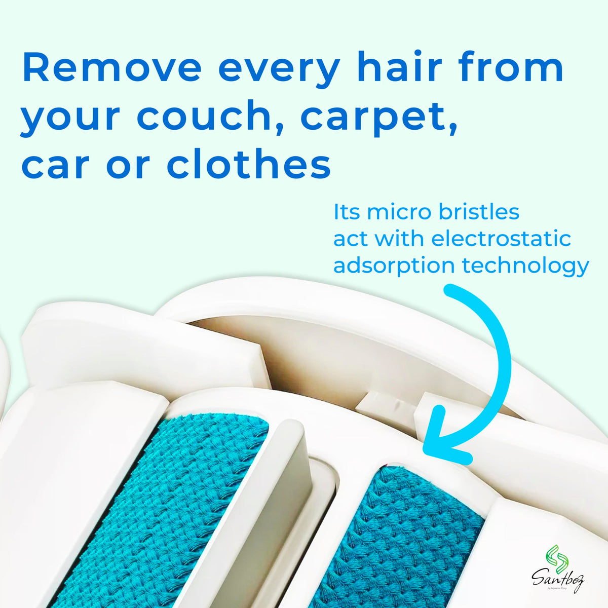 Dog/Cat Hair Remover Roller, Reusable Pet Hair Removal Brush for Dog Cat Animal, Easy to Self Clean, with Pet Hair Remover Blue