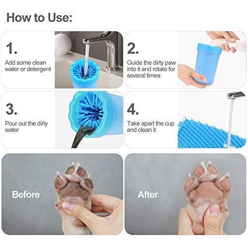 Dog Paw Cleaner Cup - Blue